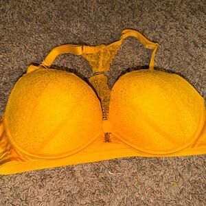 PINK Victoria's Secret Vibrant Yellow Lace Bra